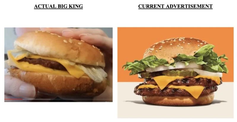 Burger King é processado por fotos&nbsp;enganosas
